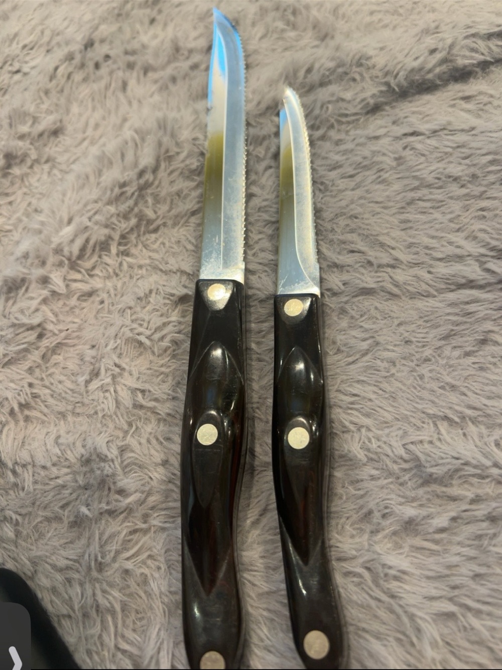 CUTCO 2 Piece Knife Set #1721 Trimmer & #1729 Petite Carver Made in USA GUC
